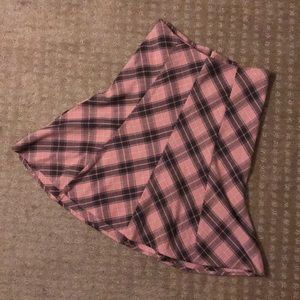 Vintage A Line Skirt Pink Brown plaid women’s S